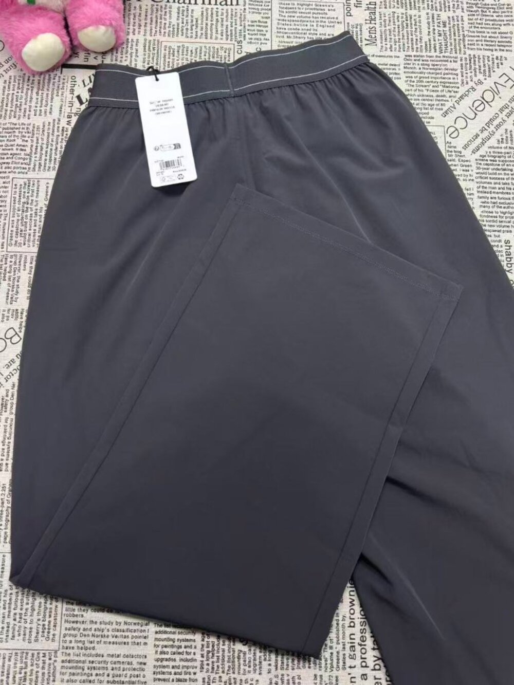 🍷ALO Yoga Suit Up Trouser Dark Grey💅Exquisite High Rise Wide Leg Silhouette - Picture 3 of 6
